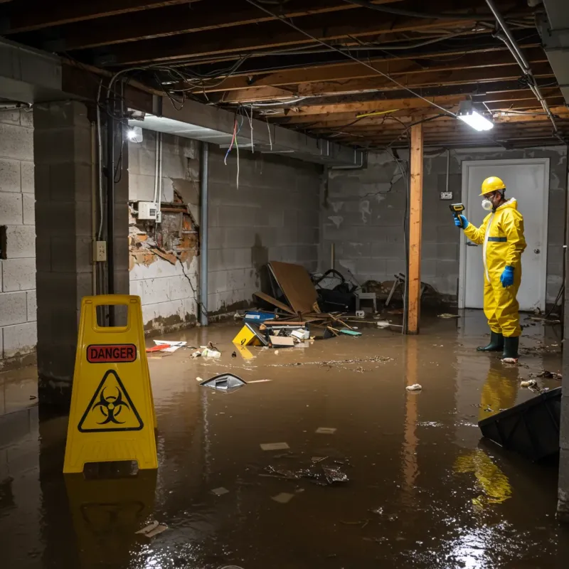 Flooded Basement Electrical Hazard in Coalville, UT Property