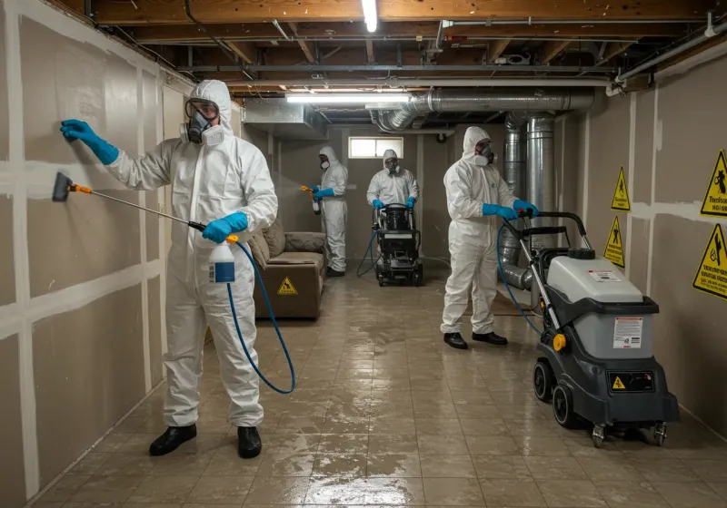 Basement Moisture Removal and Structural Drying process in Coalville, UT